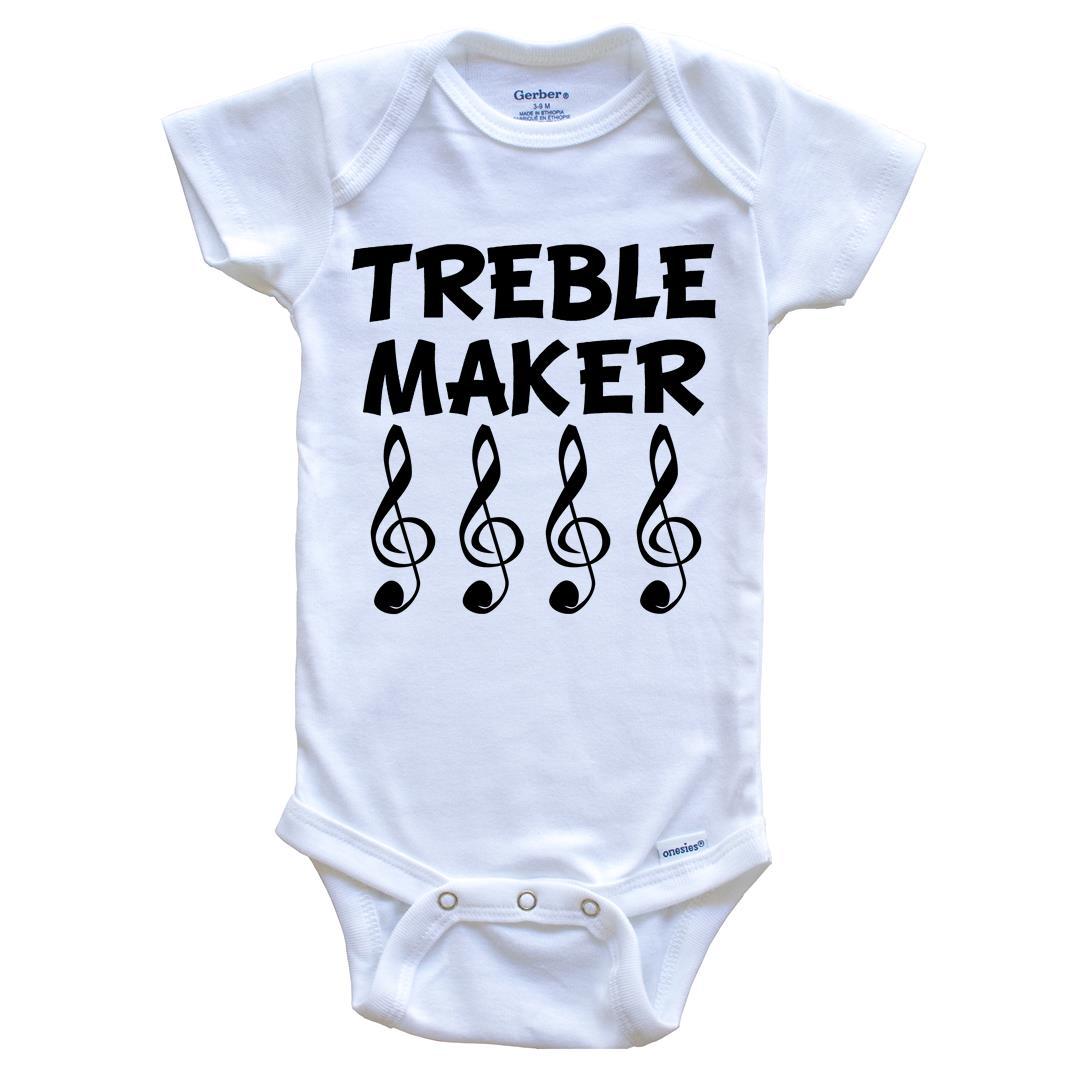 Treble Maker Funny Baby Onesie - Music Baby Bodysuit