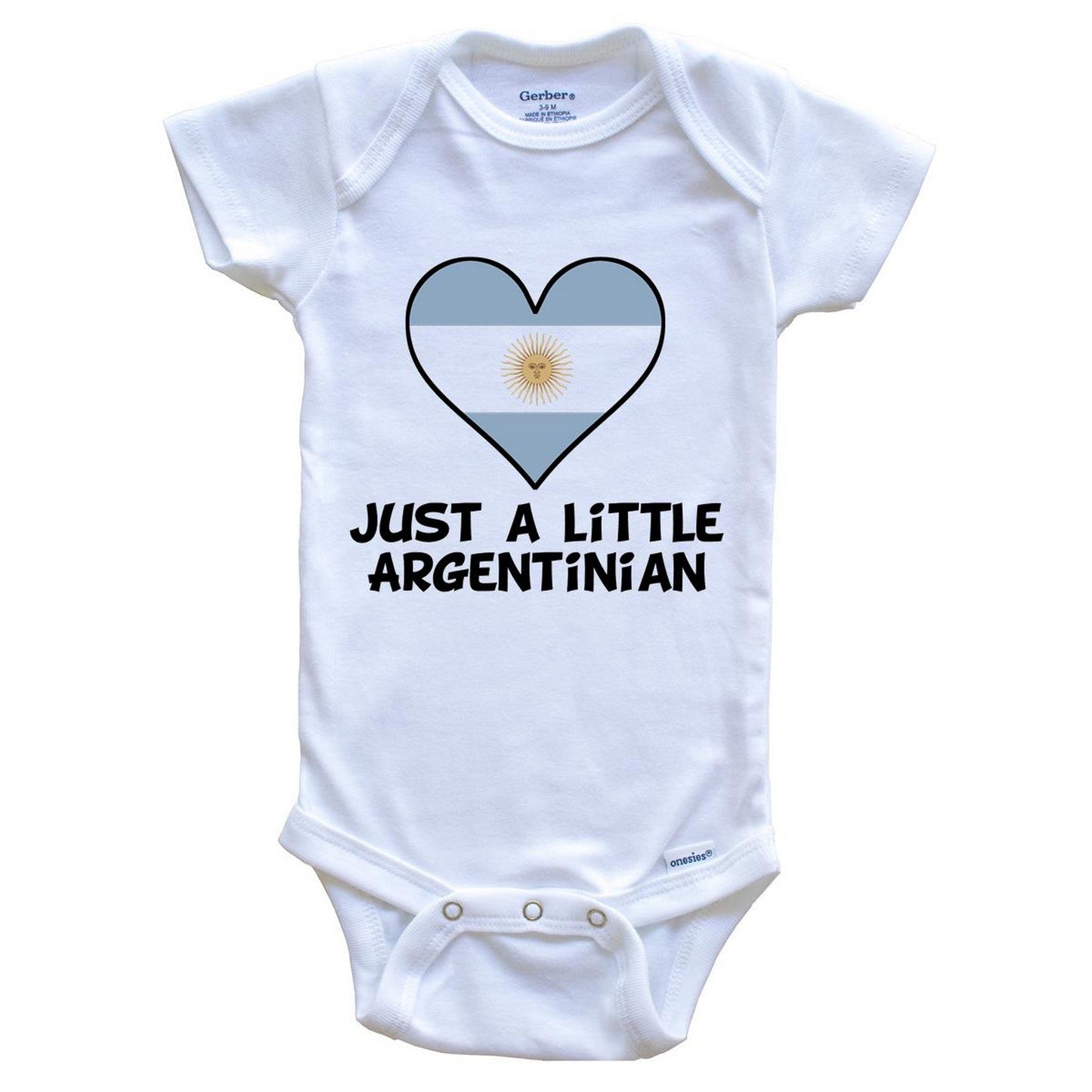 Just A Little Argentinian Onesie - Funny Argentina Flag Baby Bodysuit