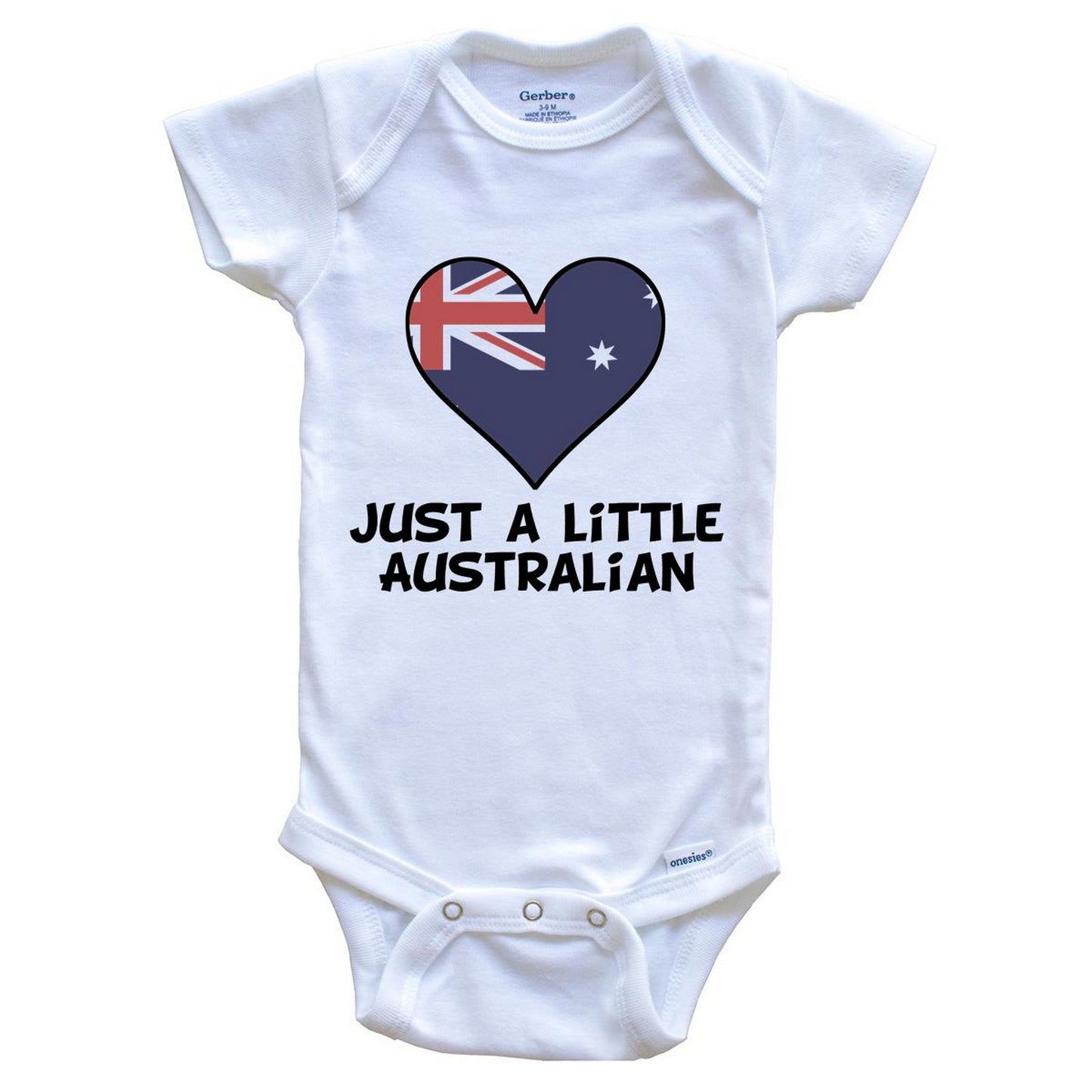 Just A Little Australian Onesie - Funny Australia Flag Baby Bodysuit
