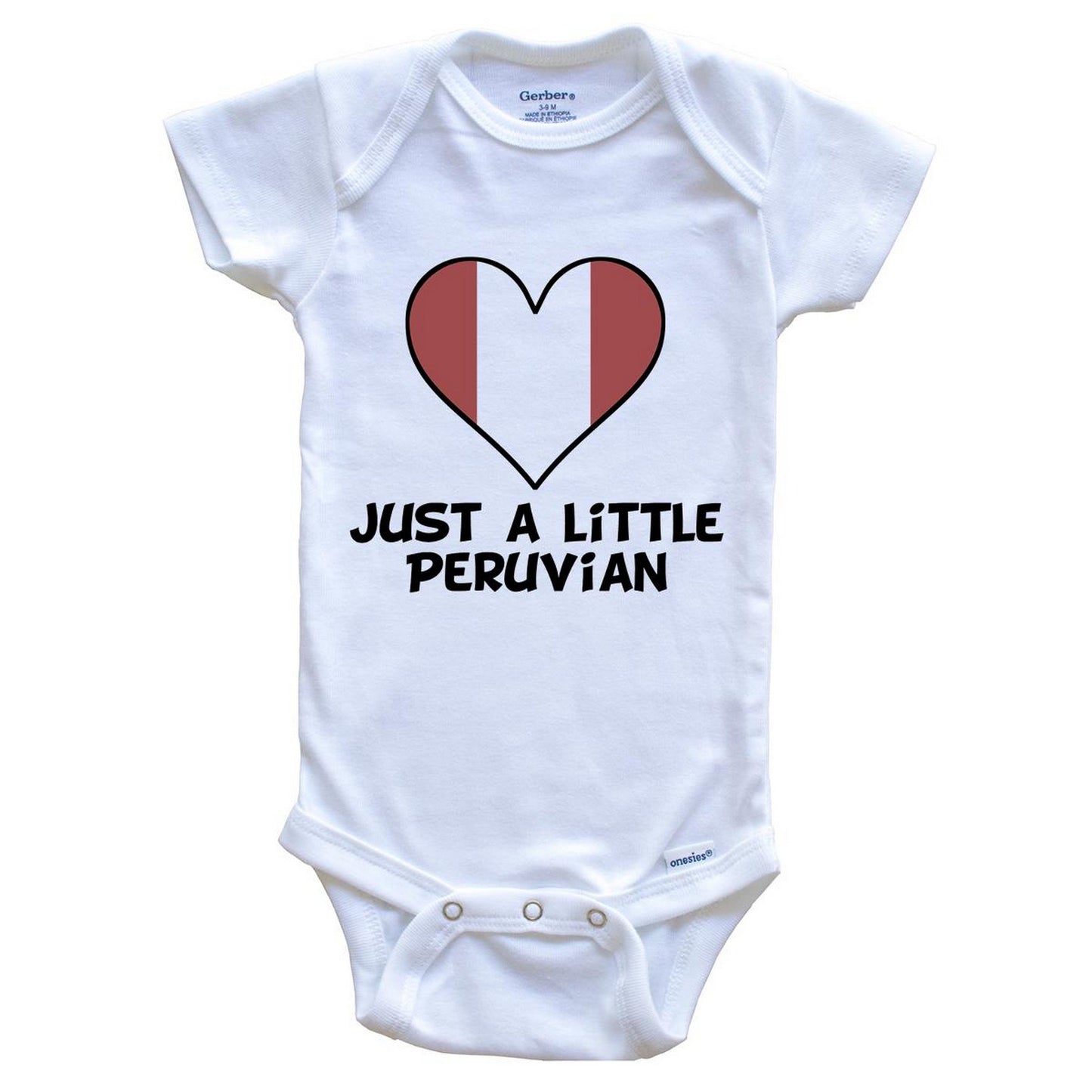 Just A Little Peruvian Onesie - Funny Peru Flag Baby Bodysuit