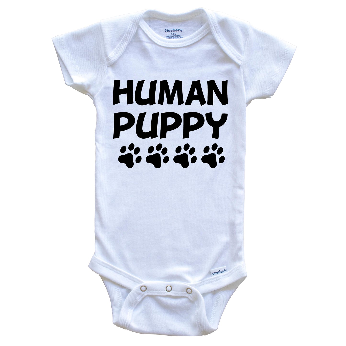 Human Puppy Funny Dog Baby Onesie