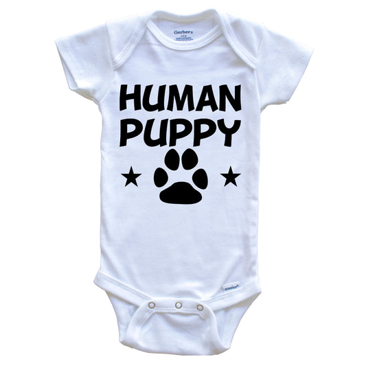 Human Puppy Funny Dog Baby Onesie