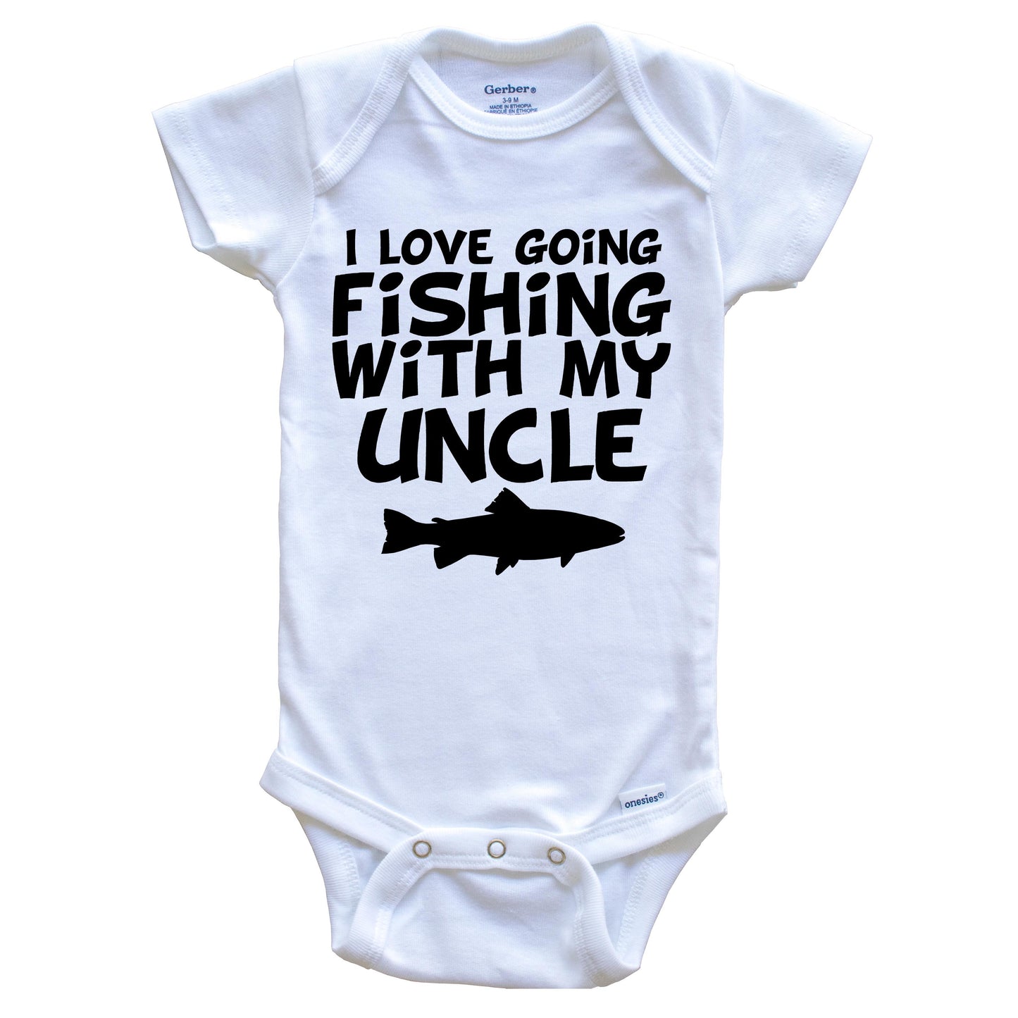 I Love Going Fishing With My Uncle Baby Onesie