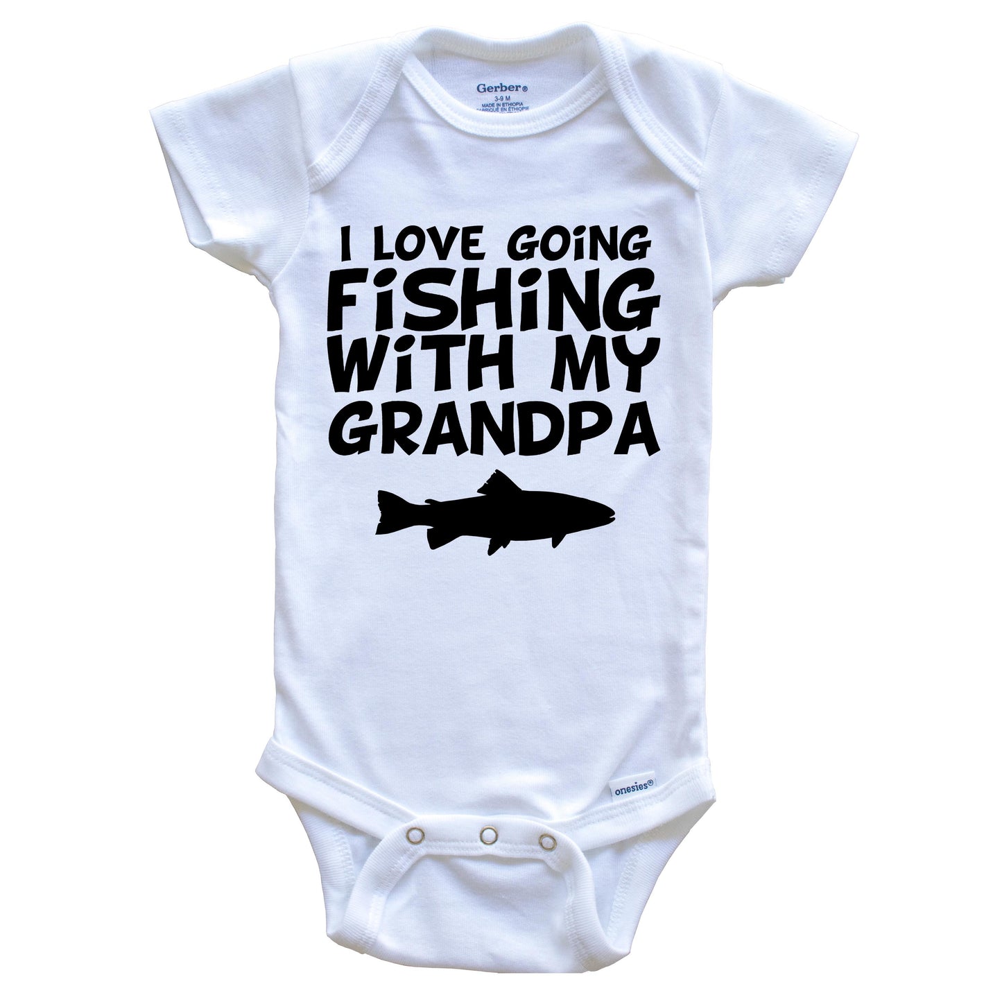 I Love Going Fishing With My Grandpa Baby Onesie