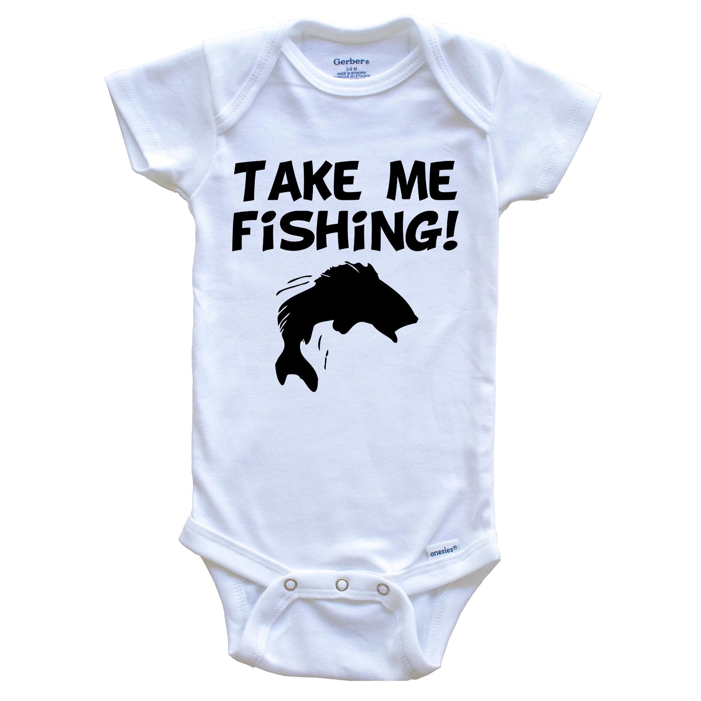 Take Me Fishing Funny Baby Onesie