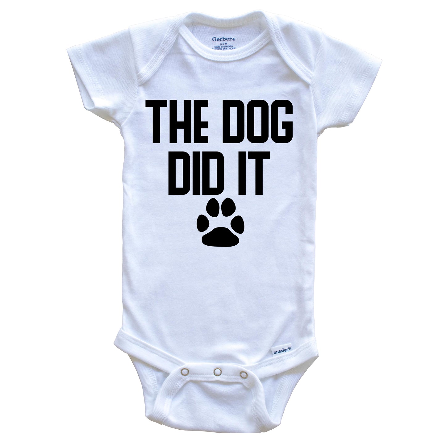 The Dog Did It Funny Baby Onesie