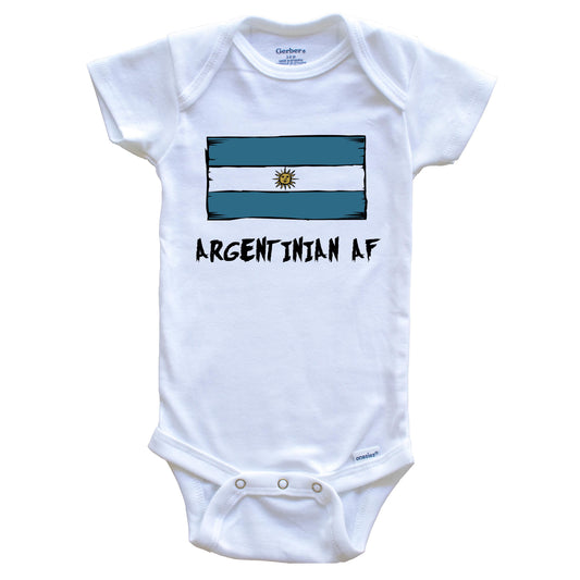 Argentinian AF Funny Argentina Flag Baby Onesie