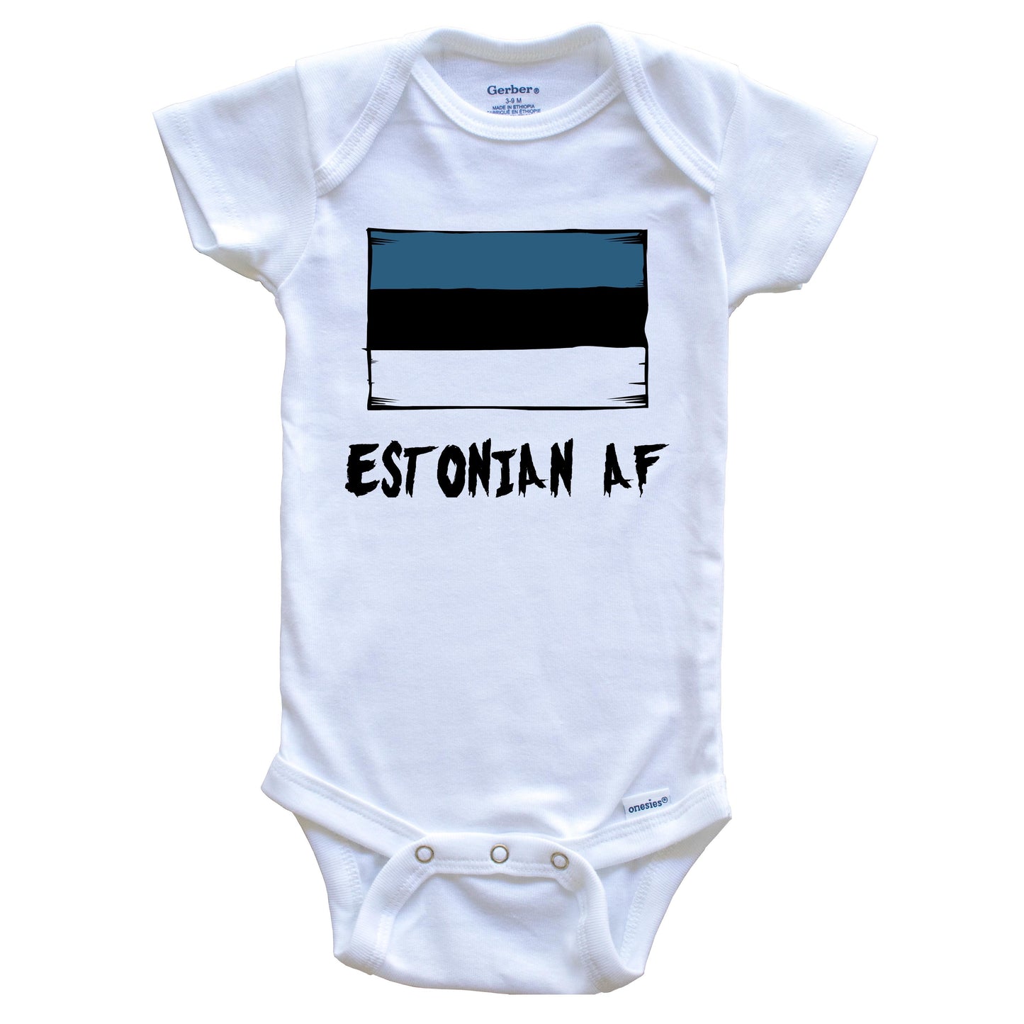 Estonian AF Funny Estonia Flag Baby Onesie