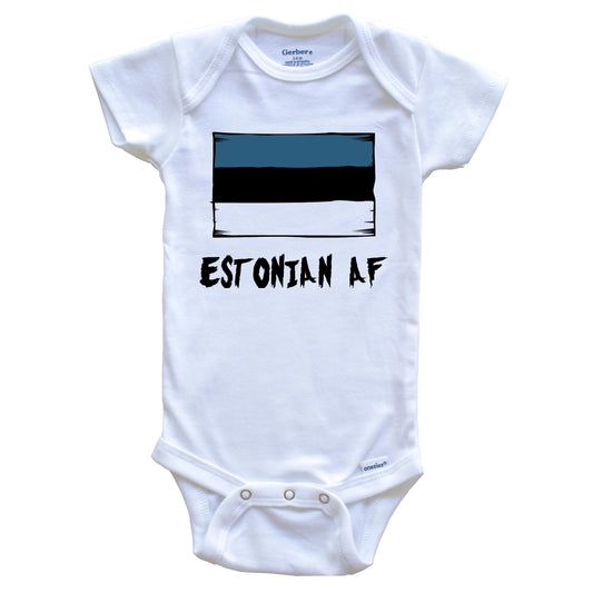 Estonian AF Funny Estonia Flag Baby Onesie