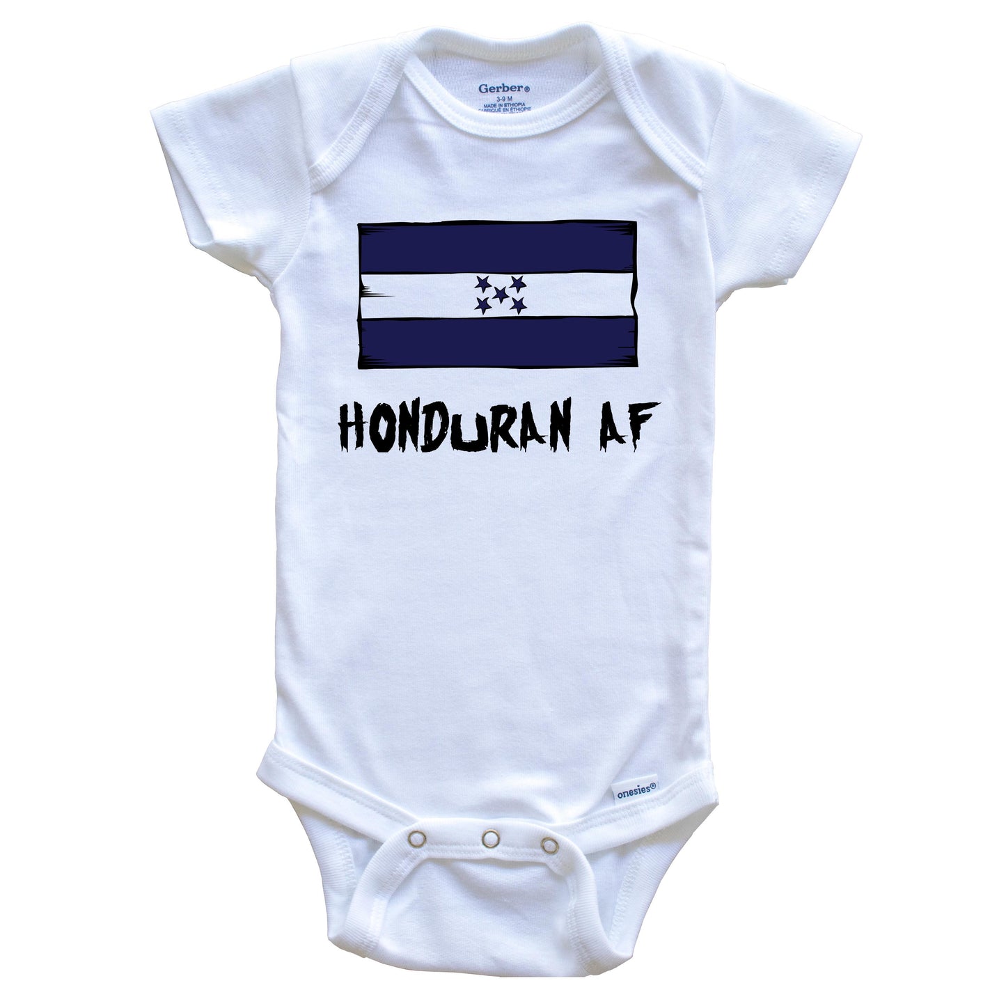 Honduran AF Funny Honduras Flag Baby Onesie