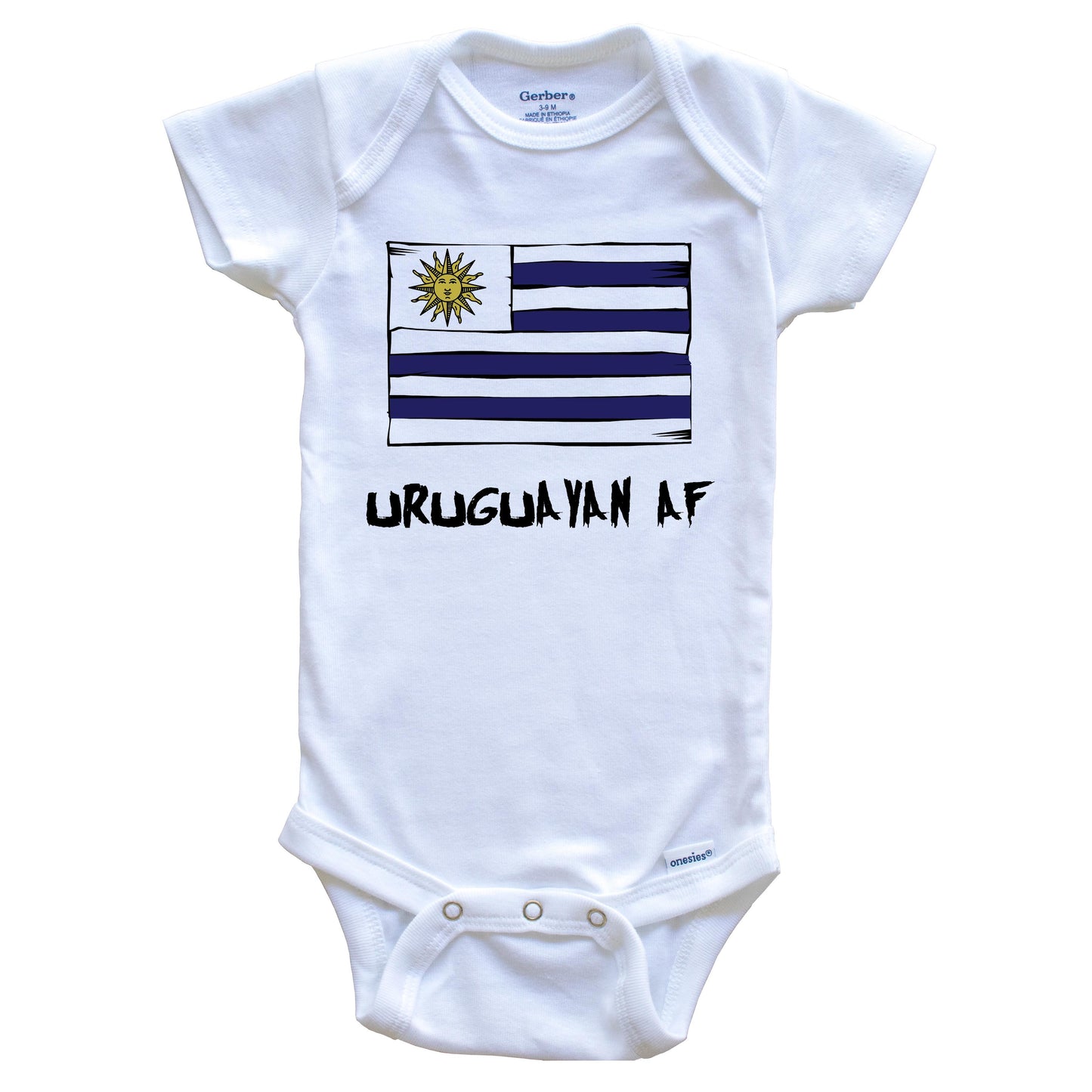 Uruguayan AF Funny Uruguay Flag Baby Onesie