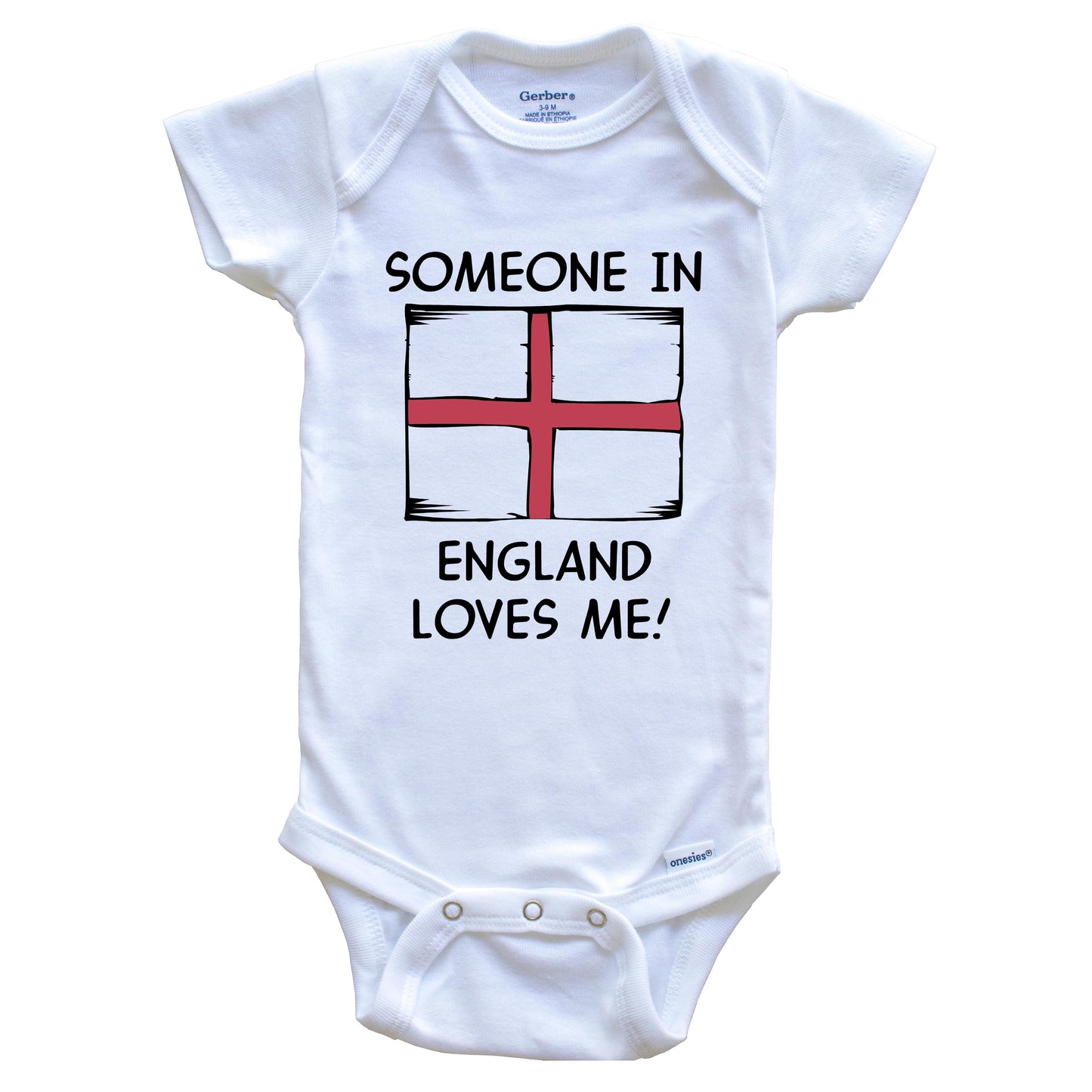Someone In England Loves Me English Flag Baby Onesie