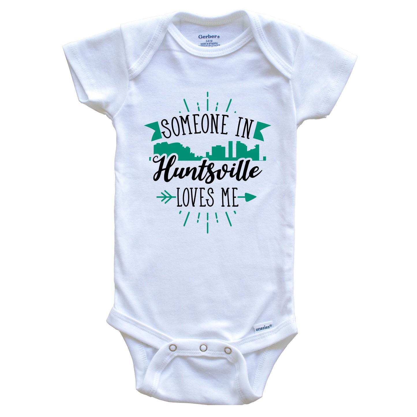 Someone In Huntsville Loves Me Huntsville AL Skyline Baby Onesie