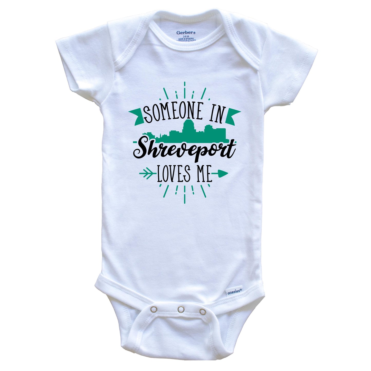 Someone In Shreveport Loves Me Shreveport LA Skyline Baby Onesie