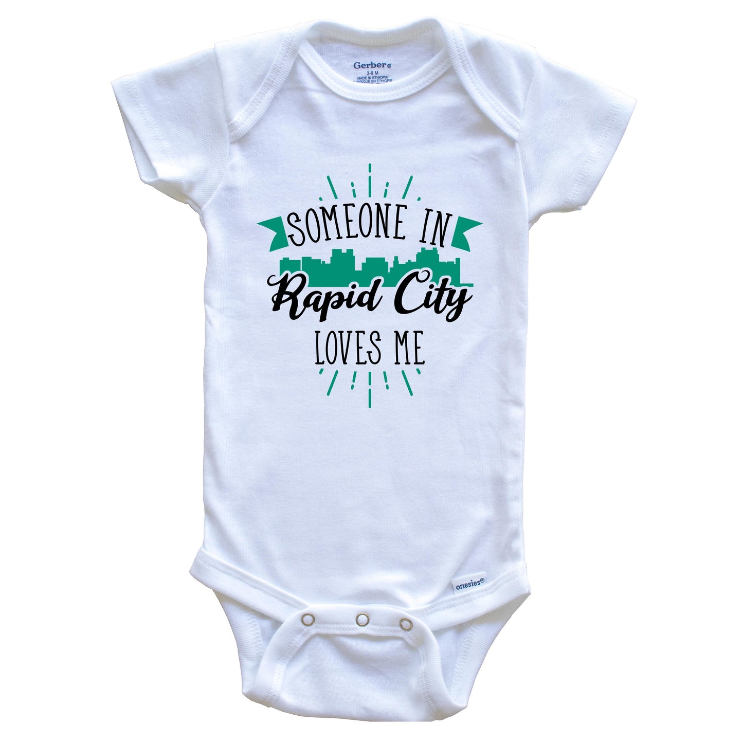 Someone In Rapid City Loves Me Rapid City SD Skyline Baby Onesie