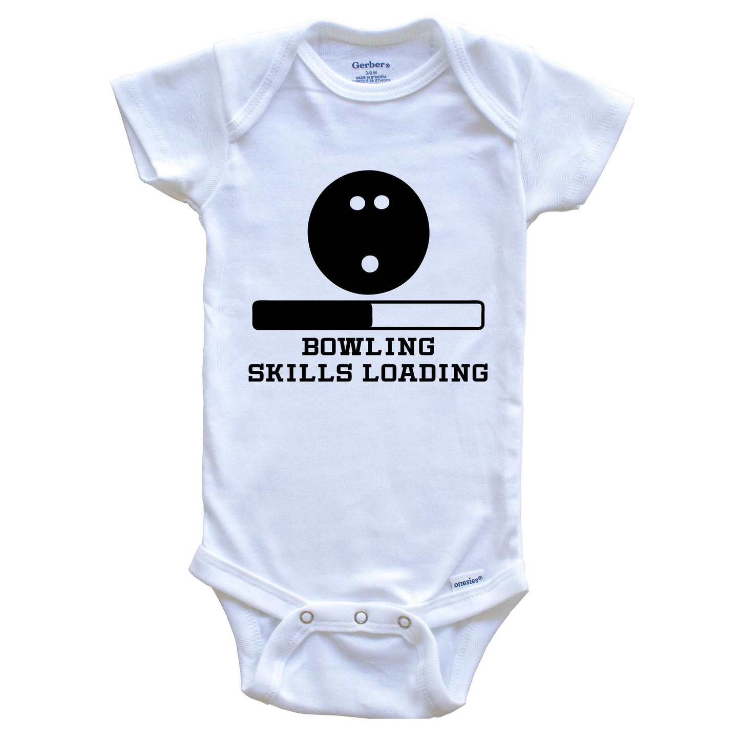 Bowling Skills Loading Funny Bowler Humor Baby Onesie