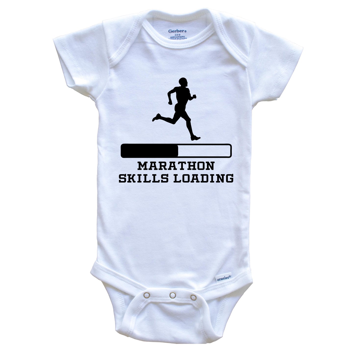 Marathon Skills Loading Funny Running Humor Baby Onesie