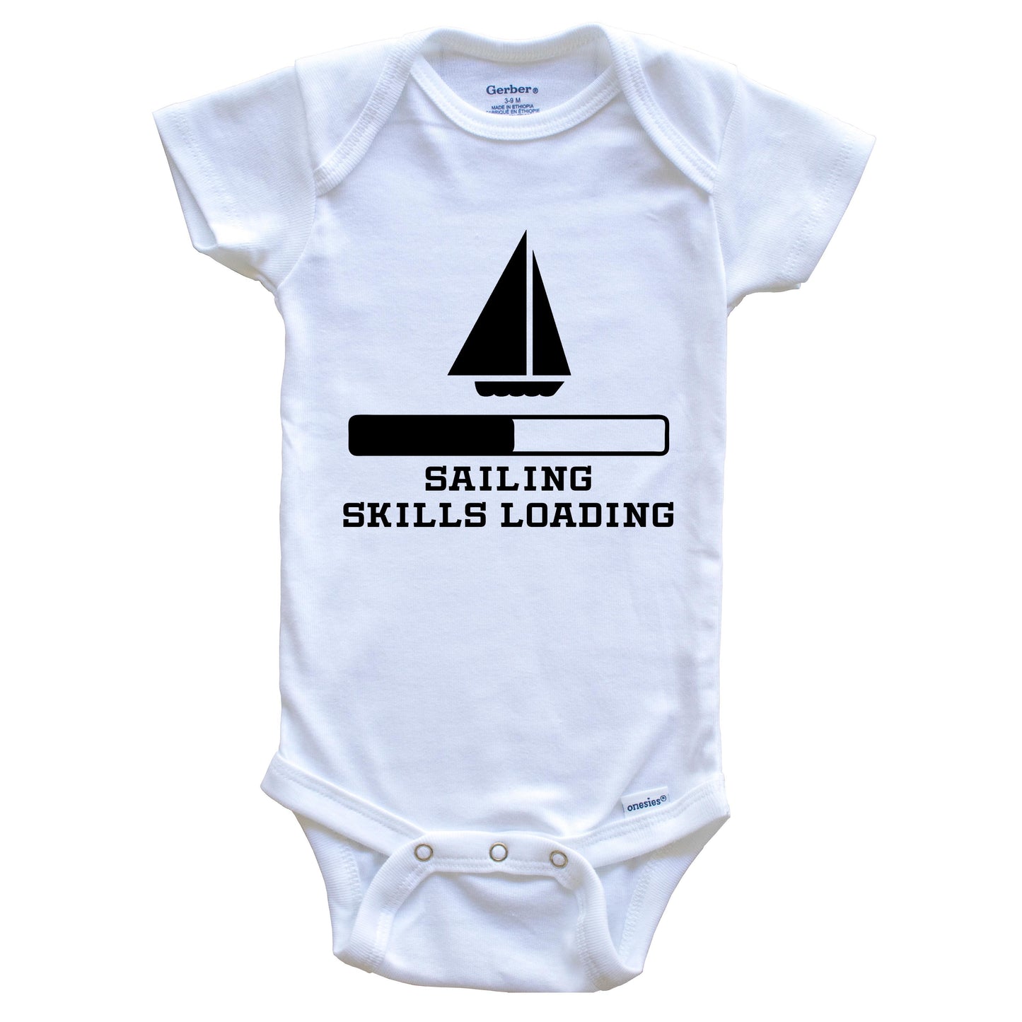 Sailing Skills Loading Funny Sailing Humor Baby Onesie