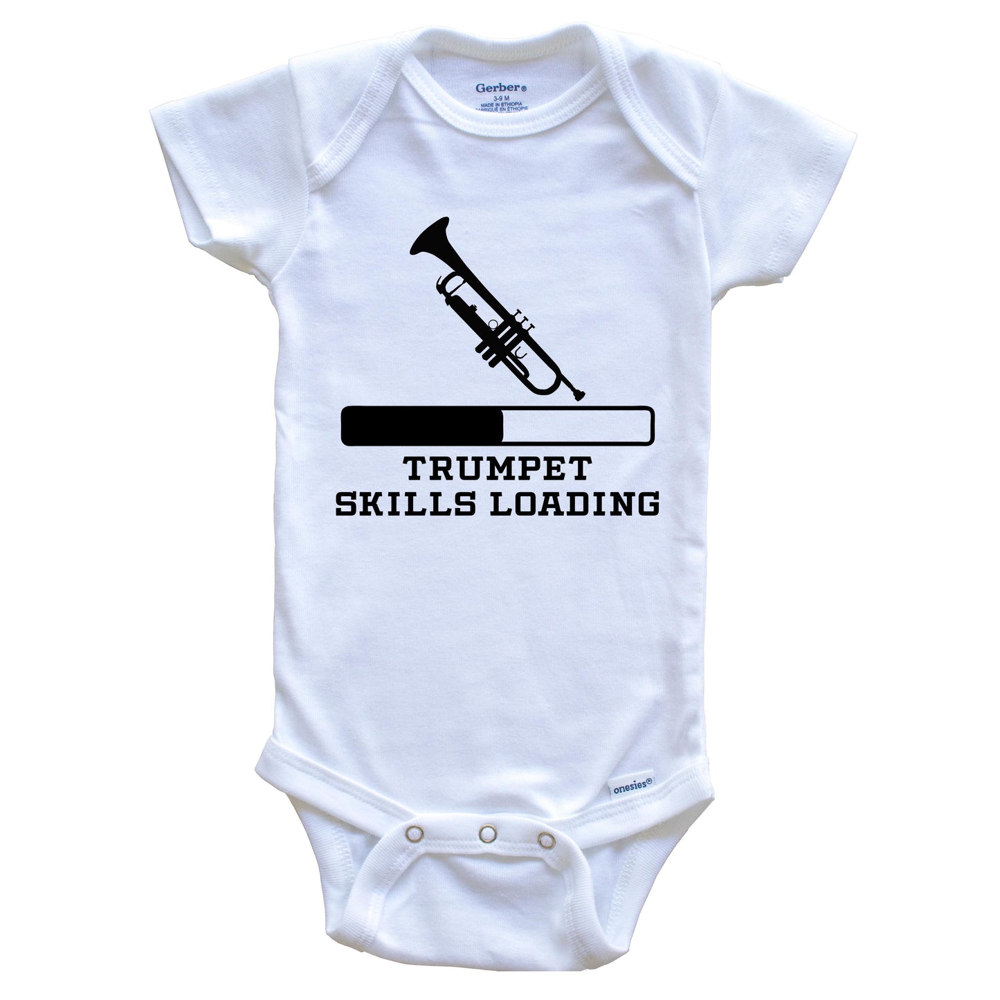 Trumpet Skills Loading Funny Musician Humor Baby Onesie