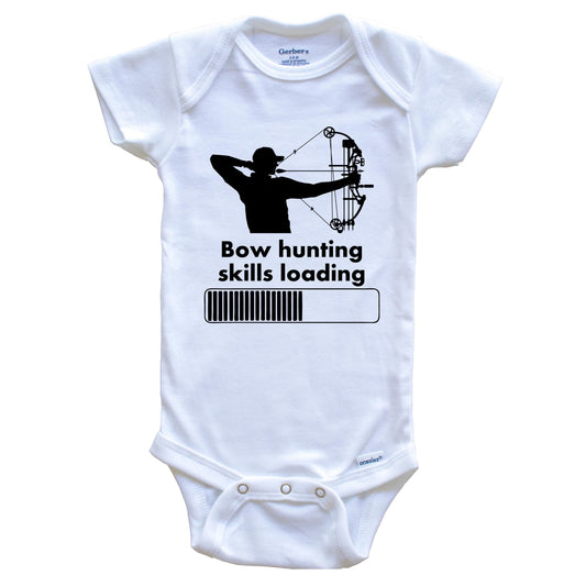 Bow Hunting Skills Loading Funny Archery Baby Onesie