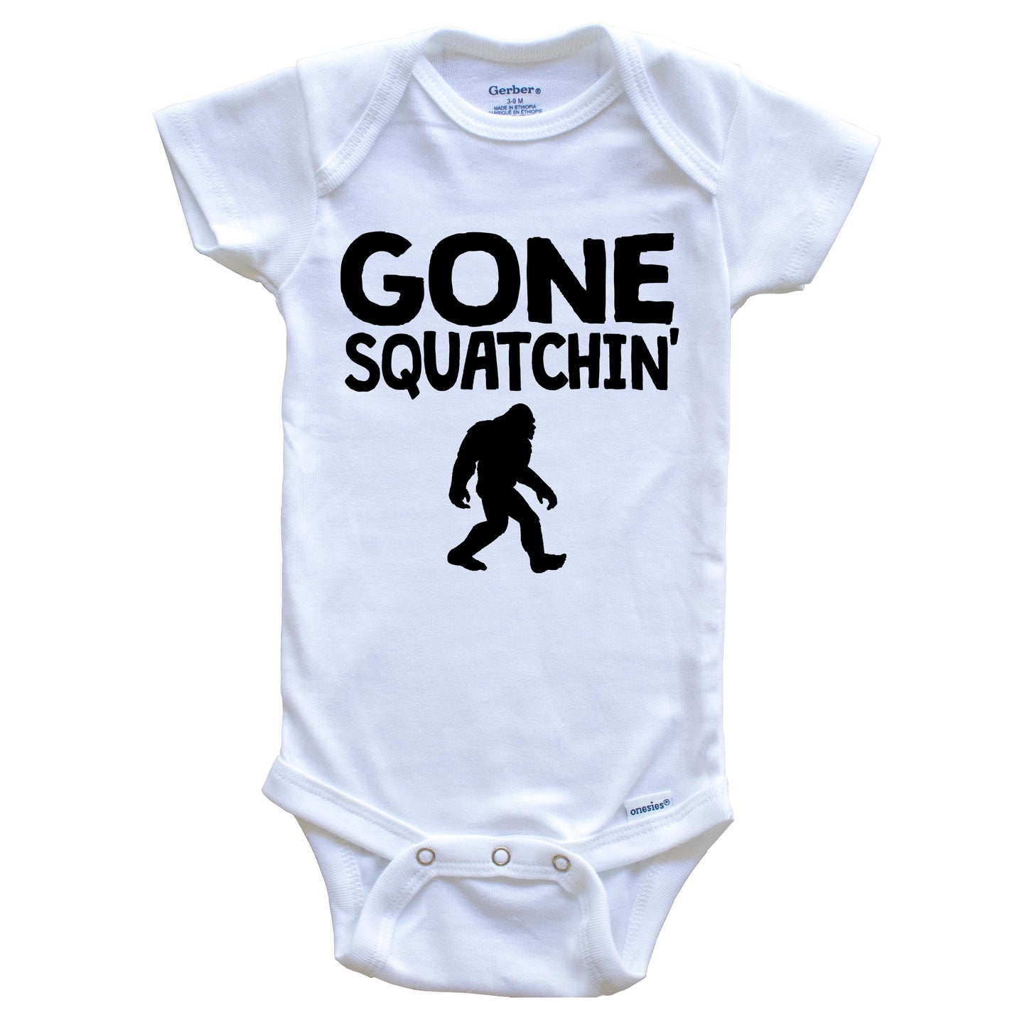 Gone Squatchin' Bigfoot Funny Sasquatch Baby Onesie