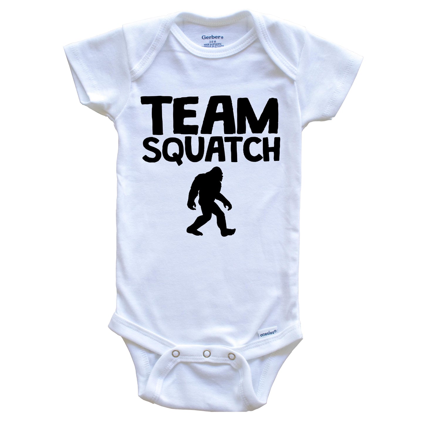 Team Squatch Funny Bigfoot Sasquatch Baby Onesie