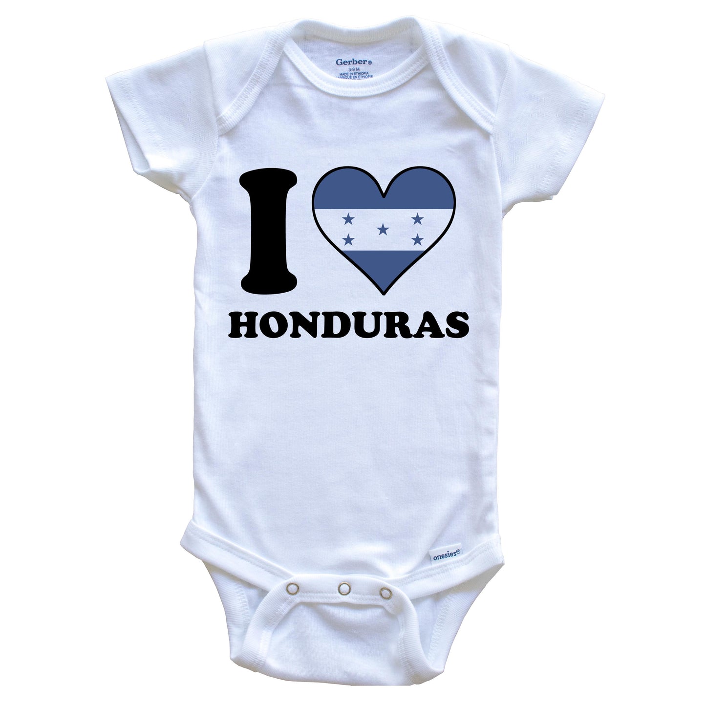 I Love Honduras Honduran Flag Heart Baby Onesie