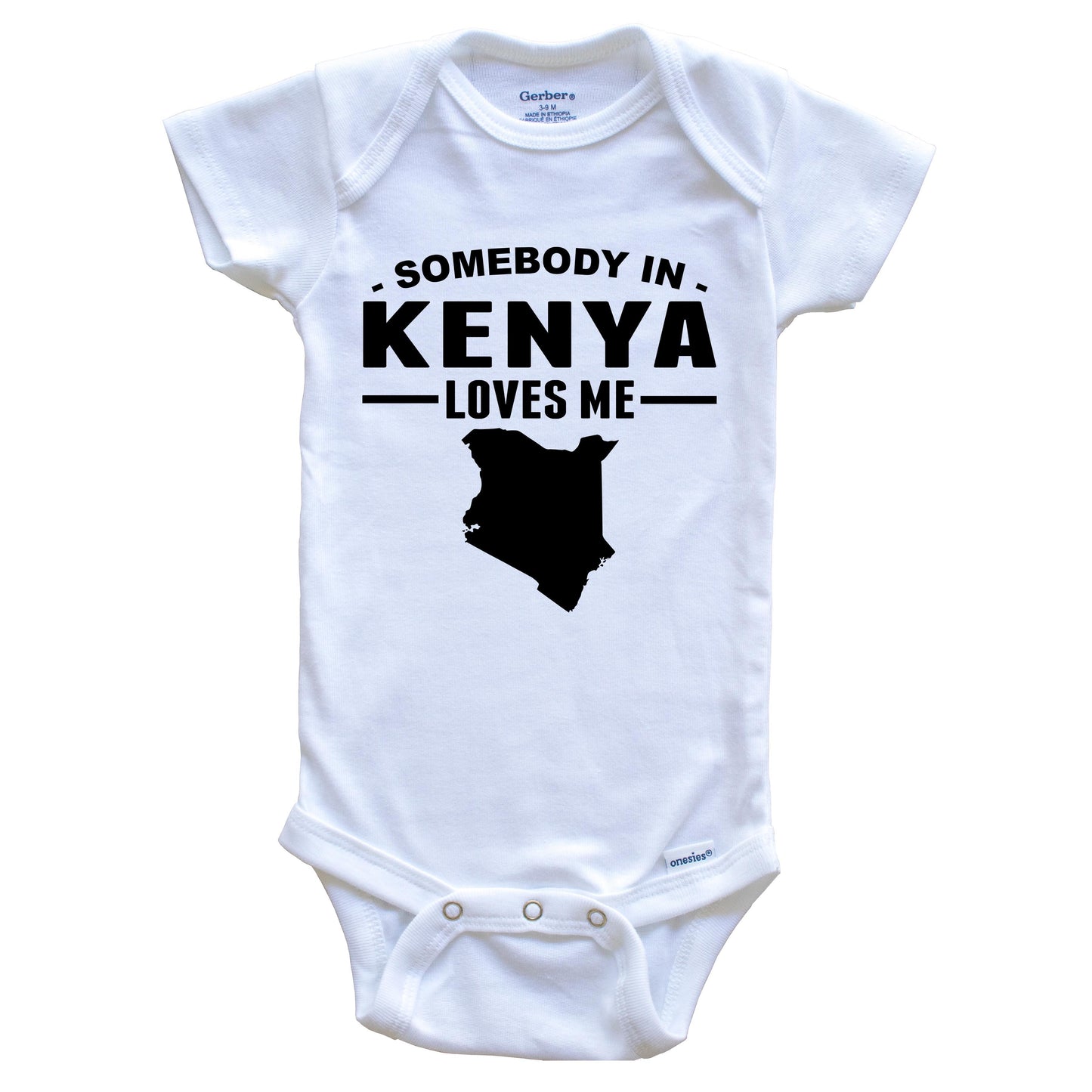 Somebody In Kenya Loves Me Baby Onesie