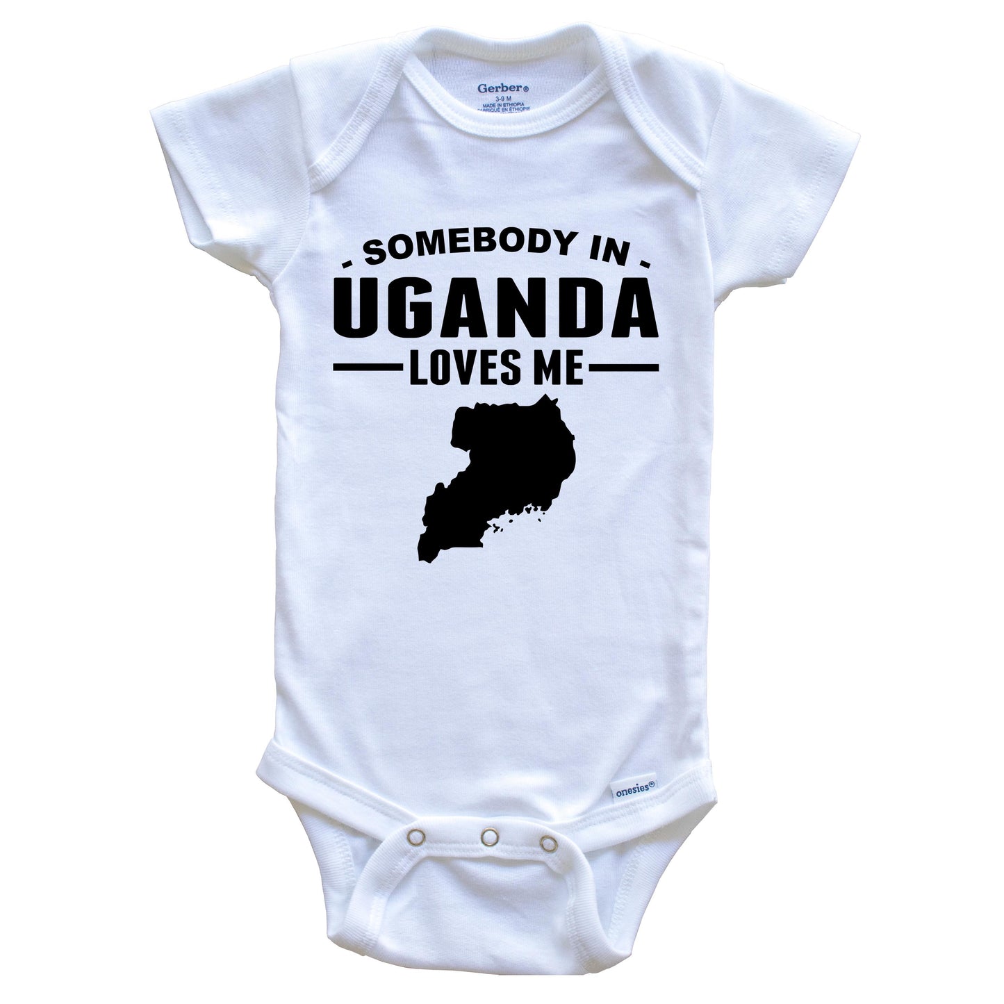 Somebody In Uganda Loves Me Baby Onesie