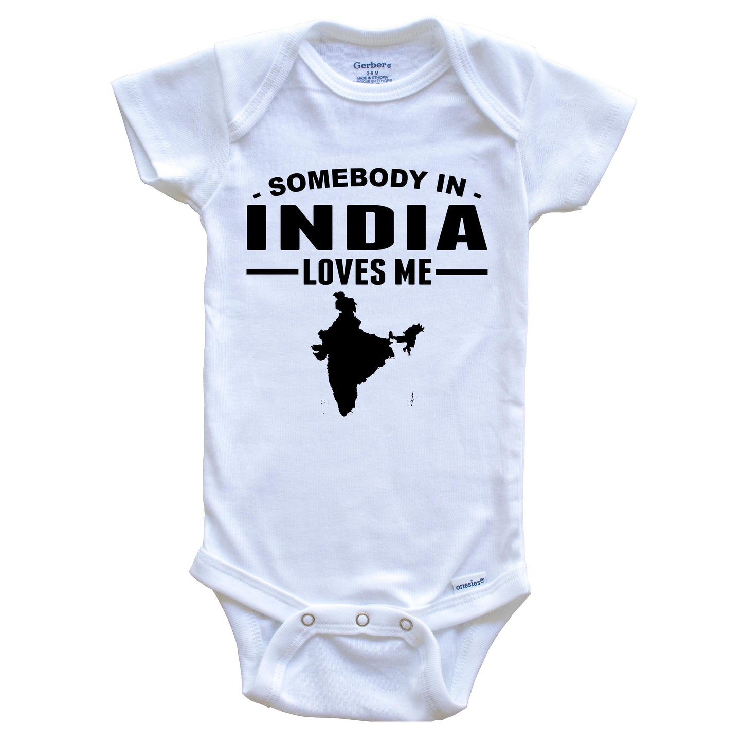 Somebody In India Loves Me Baby Onesie