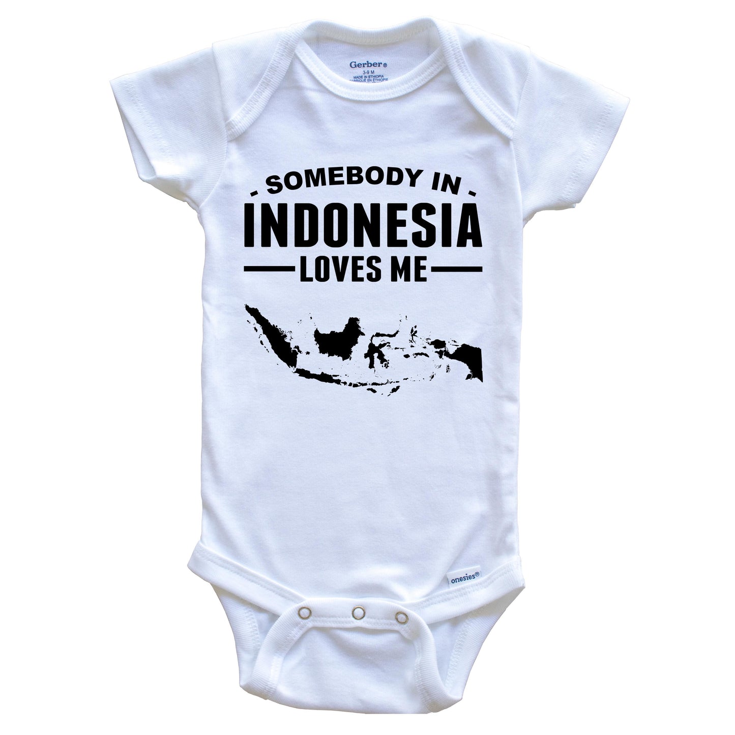 Somebody In Indonesia Loves Me Baby Onesie