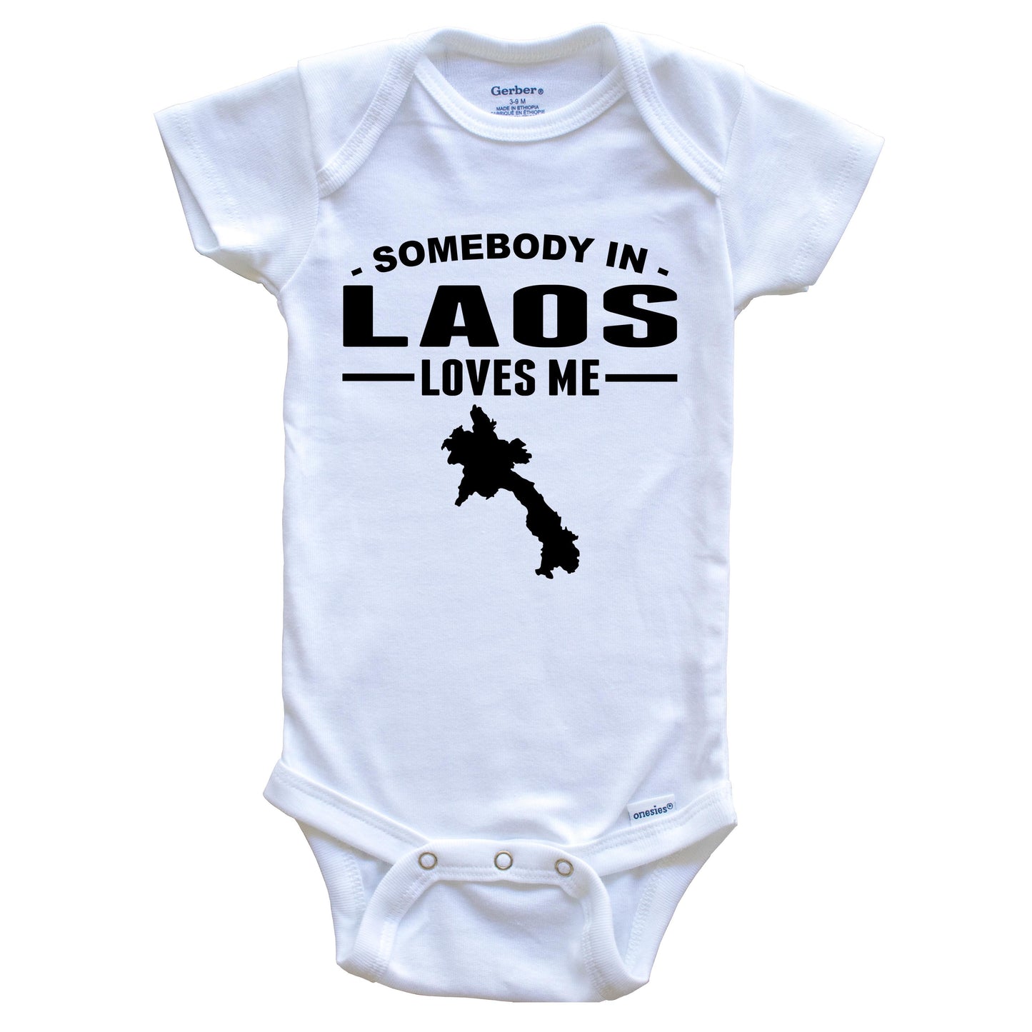 Somebody In Laos Loves Me Baby Onesie