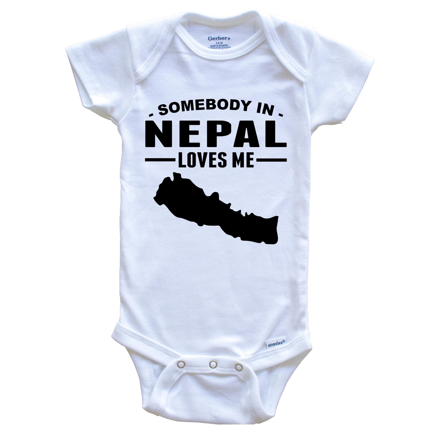 Somebody In Nepal Loves Me Baby Onesie