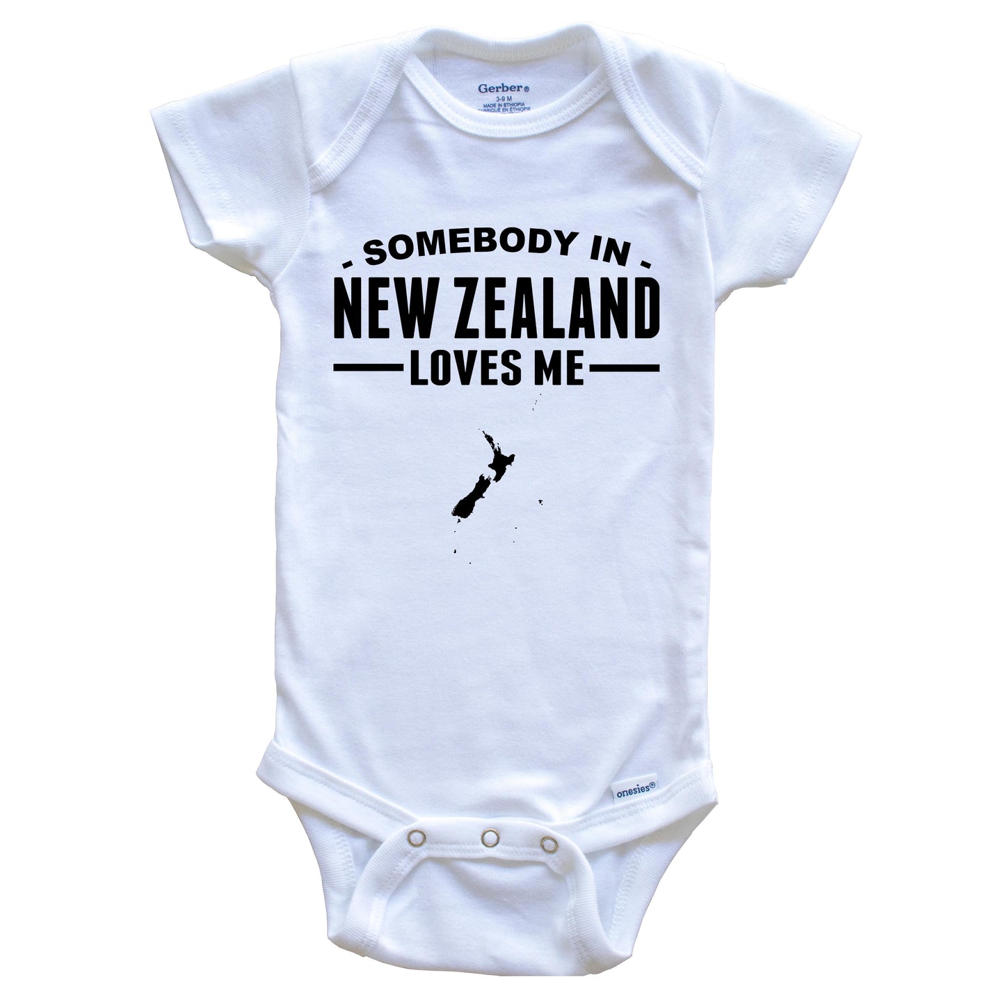 Somebody In New Zealand Loves Me Baby Onesie
