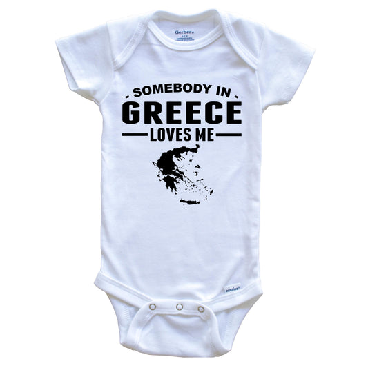 Somebody In Greece Loves Me Baby Onesie