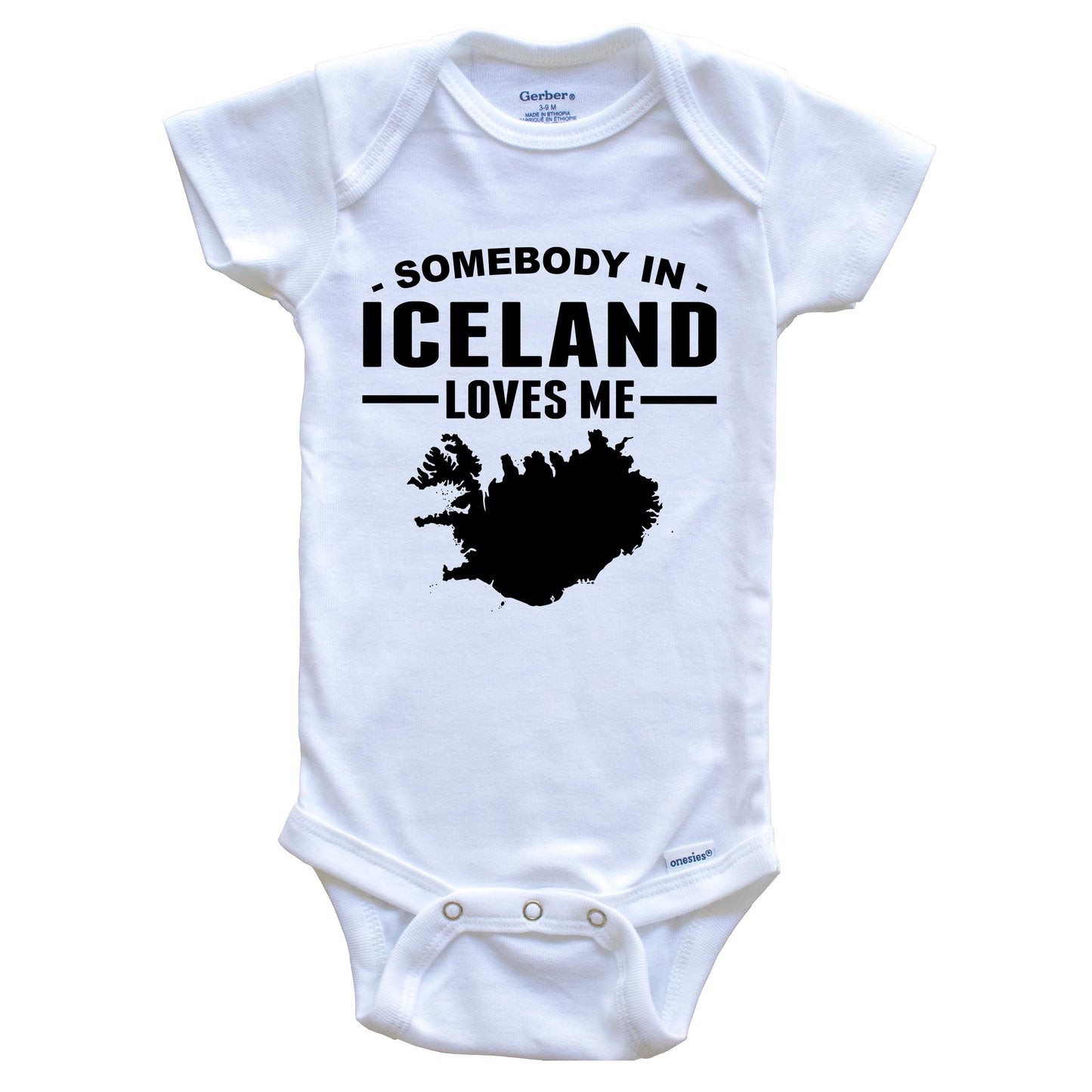 Somebody In Iceland Loves Me Baby Onesie