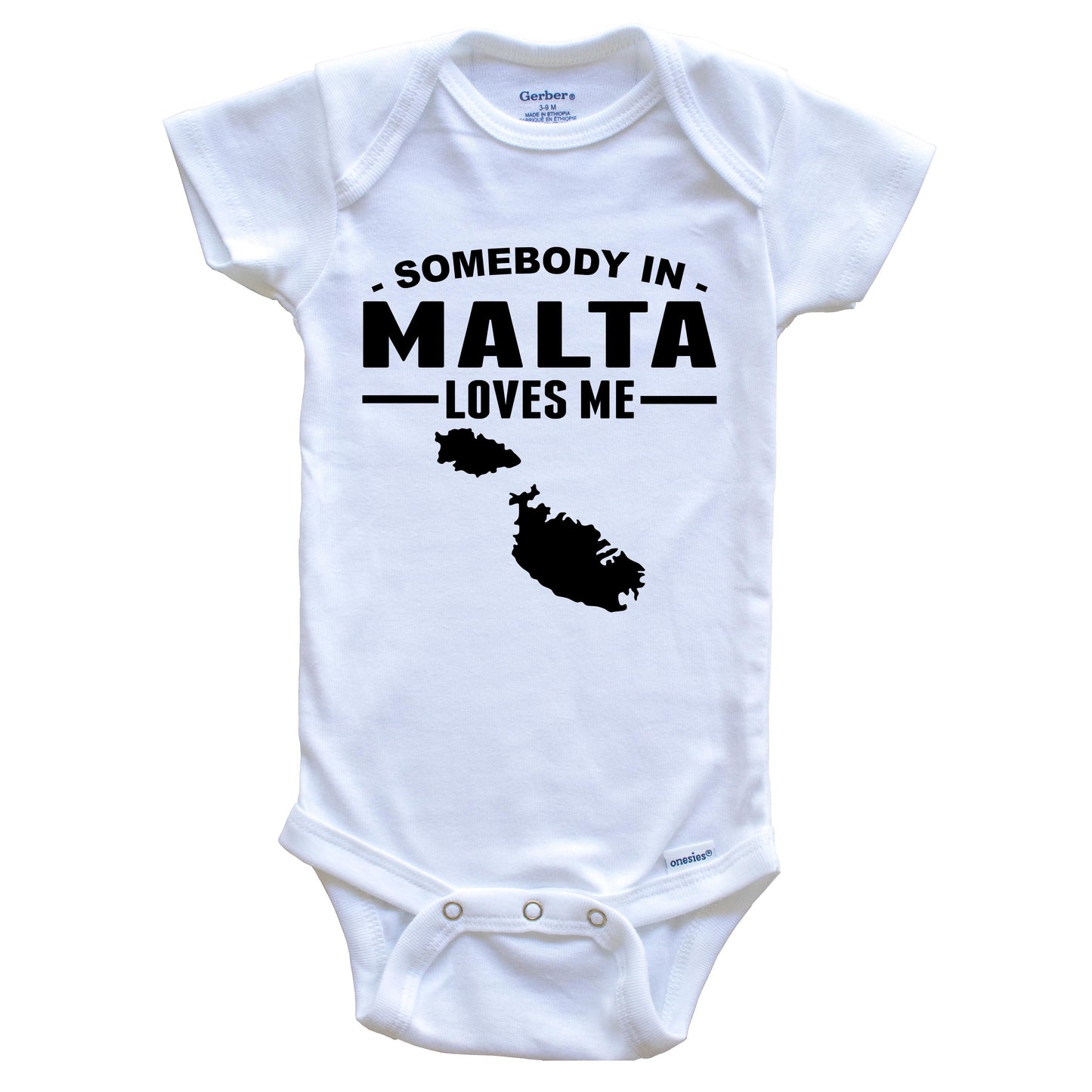 Somebody In Malta Loves Me Baby Onesie
