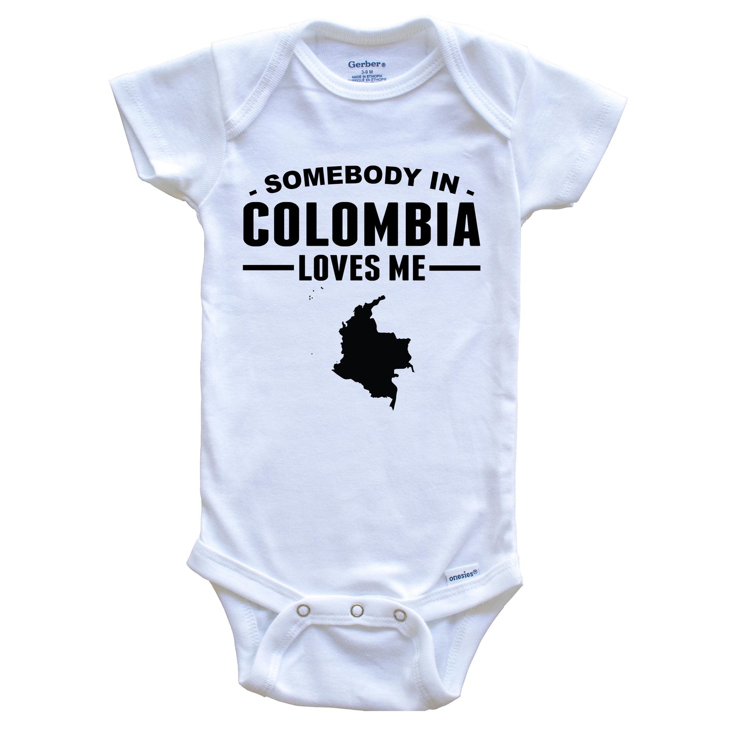 Somebody In Colombia Loves Me Baby Onesie