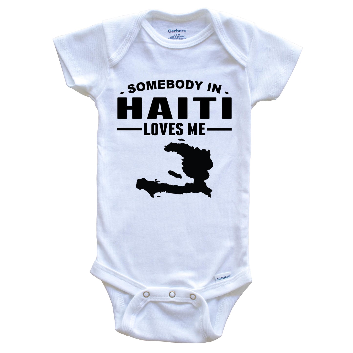 Somebody In Haiti Loves Me Baby Onesie