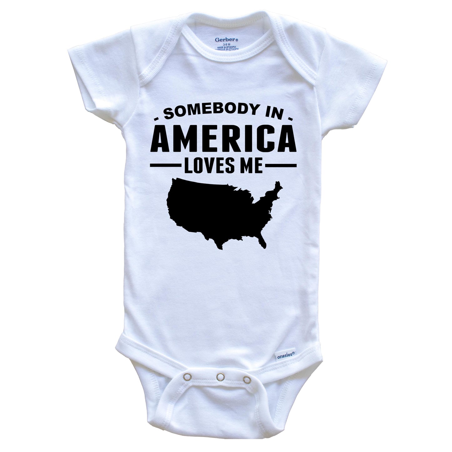 Somebody In America Loves Me Baby Onesie