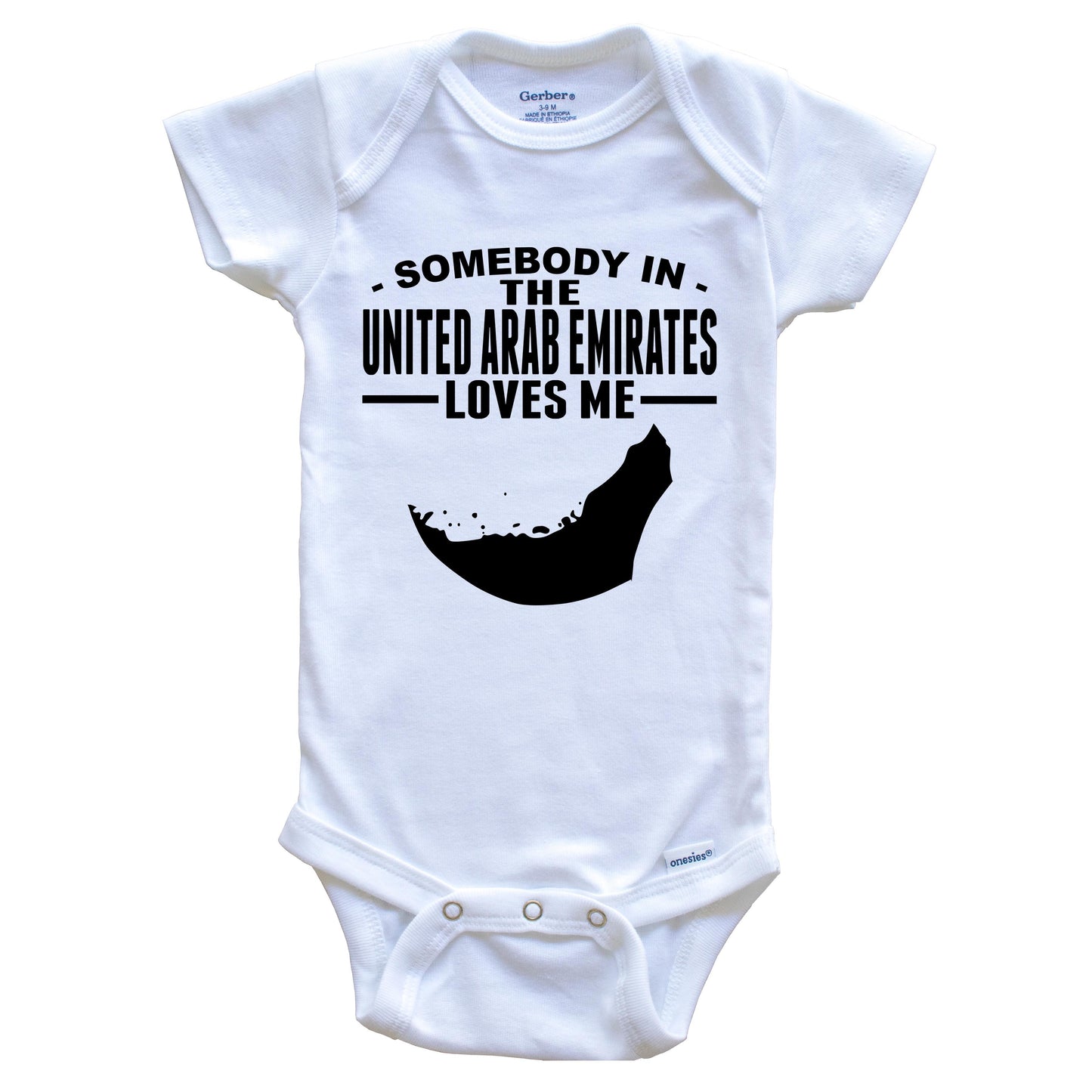 Somebody In The United Arab Emirates Loves Me Baby Onesie