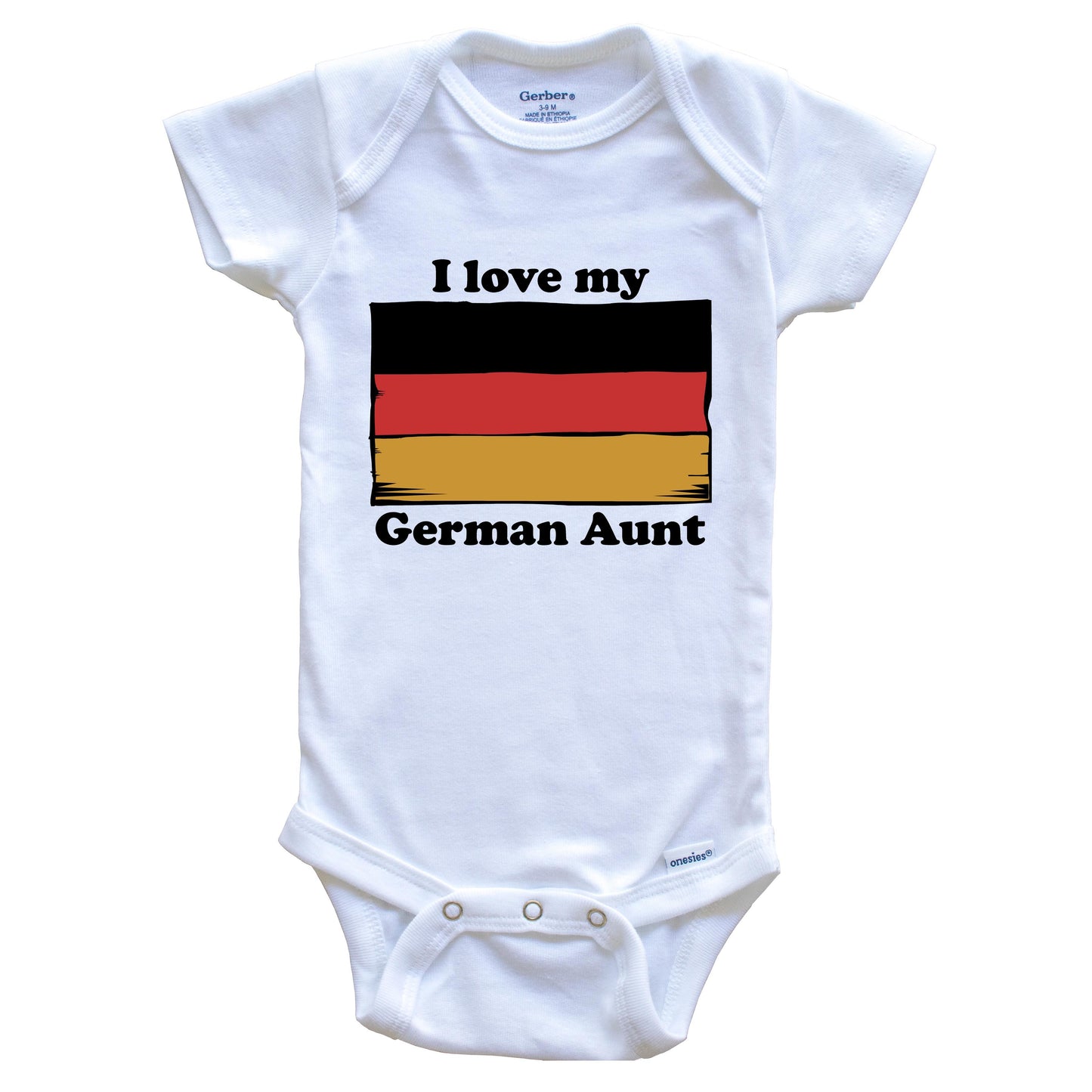 I Love My German Aunt Germany Flag Niece Nephew Baby Onesie