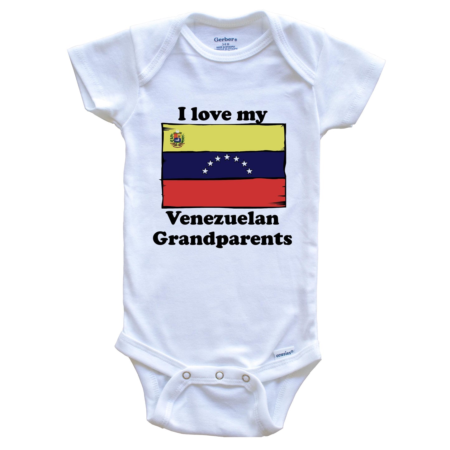 I Love My Venezuelan Grandparents Venezuela Flag Grandchild Baby Onesie
