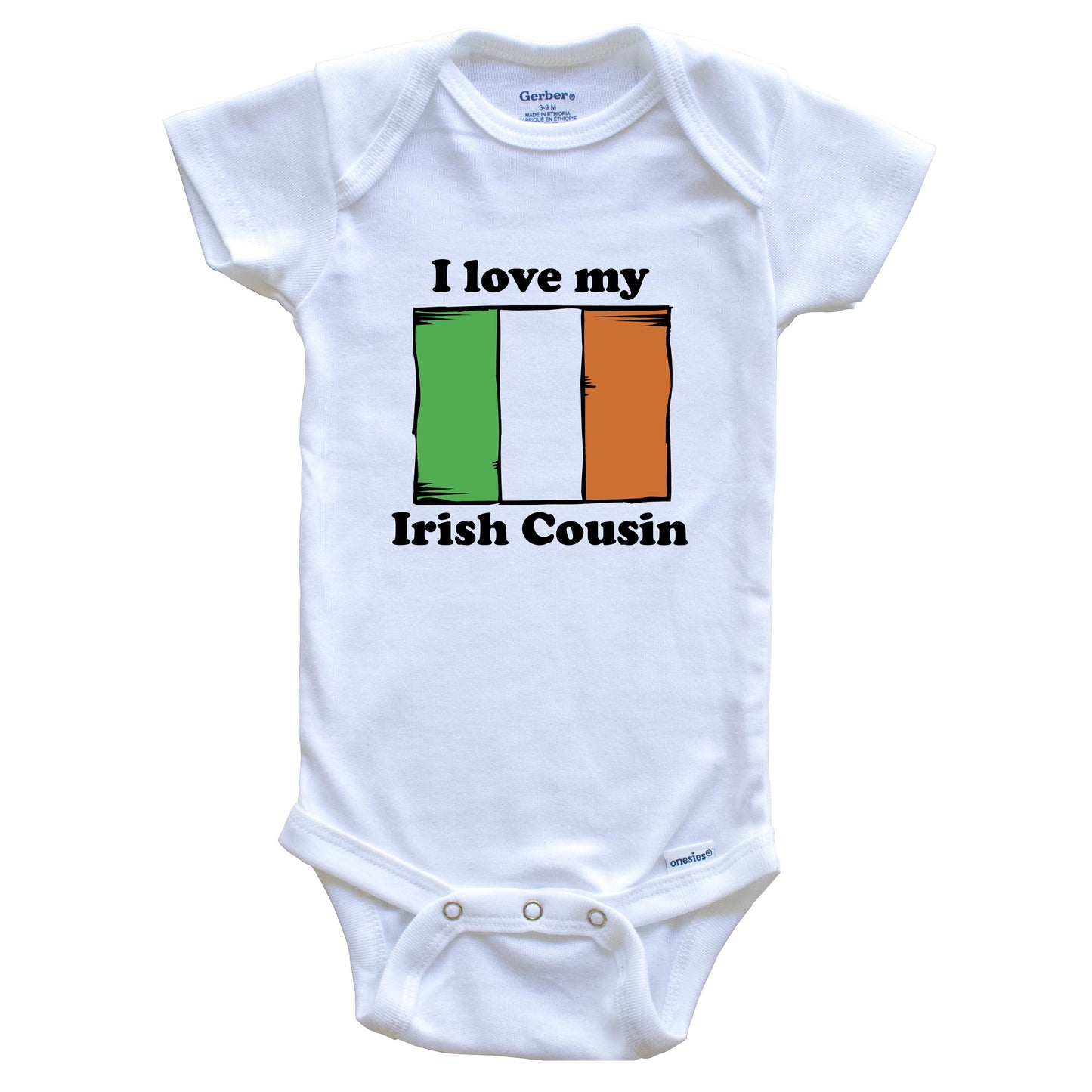 I Love My Irish Cousin Ireland Flag Baby Onesie