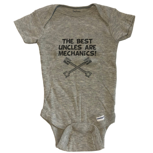 The Best Uncles Are Mechanics Funny Niece Nephew Baby Onesie