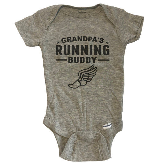 Grandpa's Running Buddy Baby Onesie