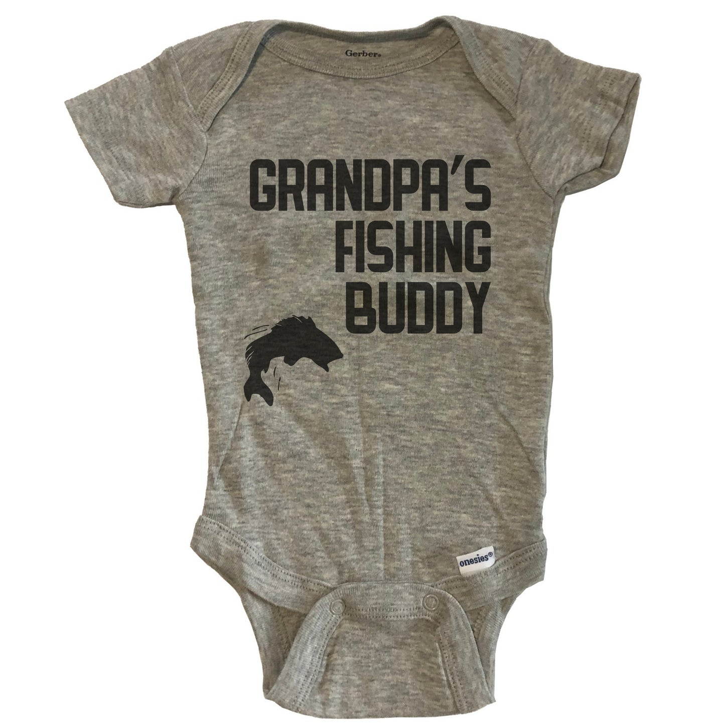 Grandpa's Fishing Buddy Baby Onesie