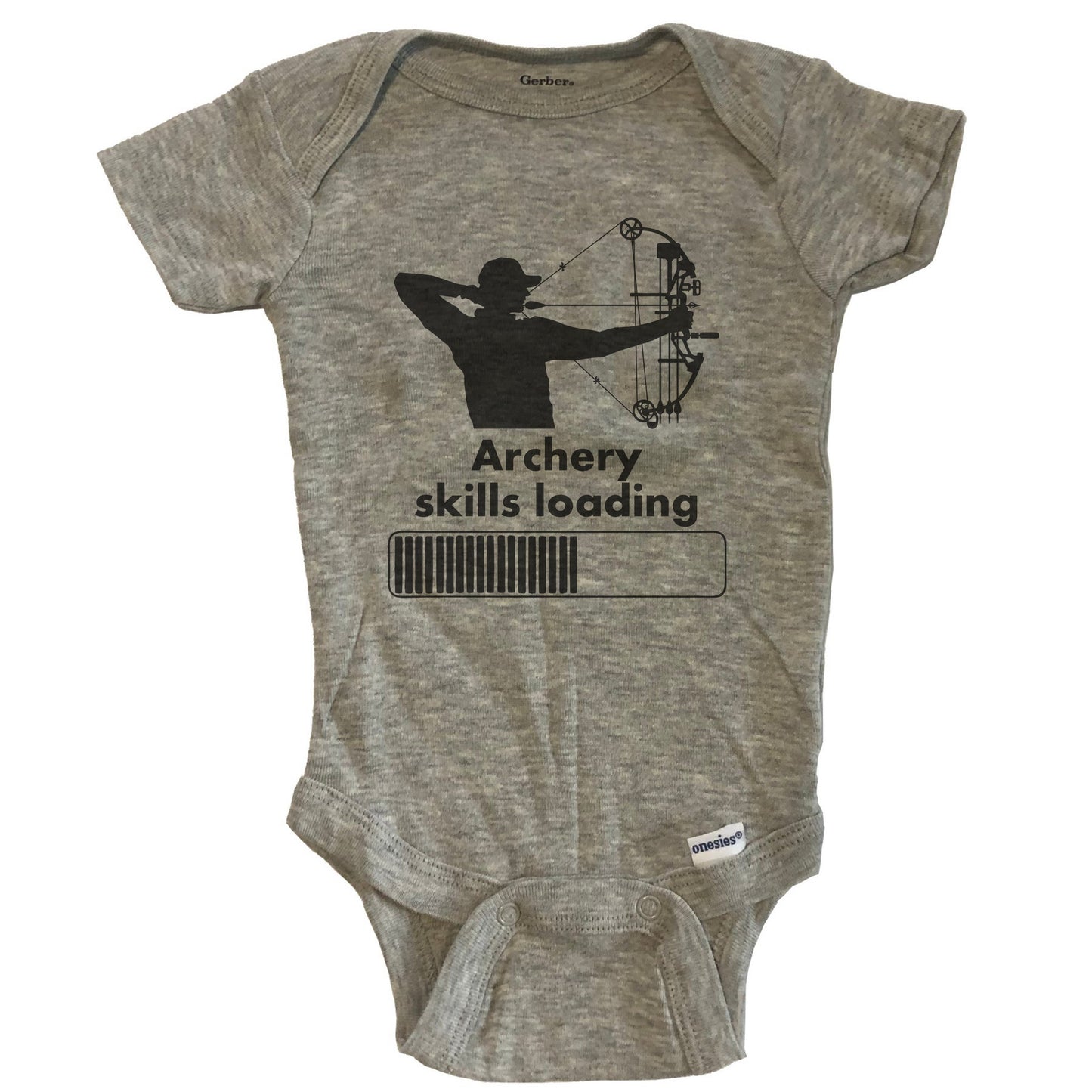 Archery Skills Loading Funny Bow Hunter Baby Onesie
