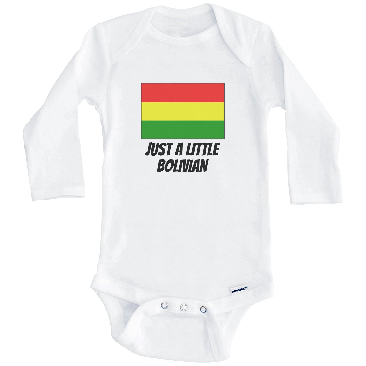 Just A Little Bolivian Cute Bolivia Flag Baby Onesie (Long Sleeves)