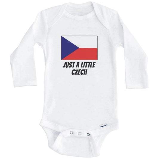 Just A Little Czech Cute Czech Republic Flag Baby Onesie (Long Sleeves)